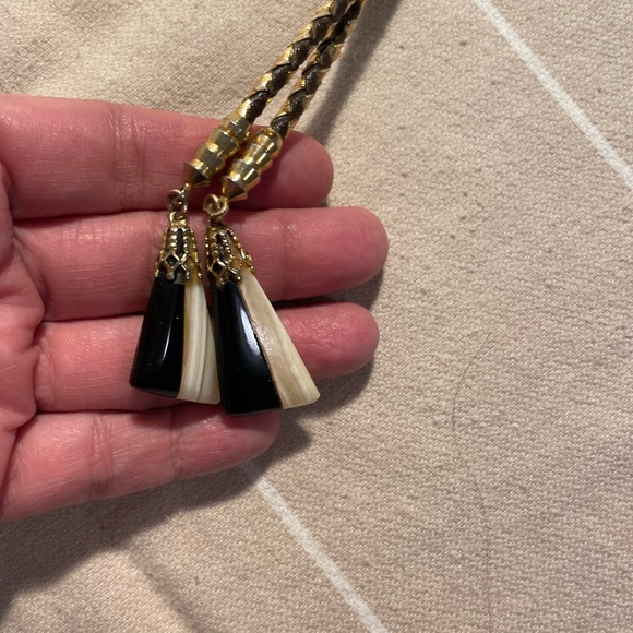 Vintage rearing horse goldtone lariat neckwear necklace for western wear - Picture 4 of 6